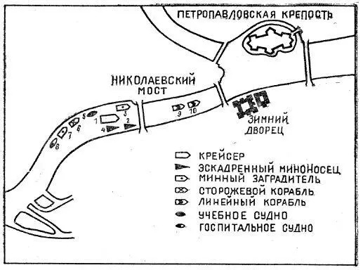 Расположение кораблей Балтийского флота на Неве 25 октября 1917 г 1 - фото 39