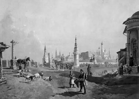 ИН Раух Вид на Каменный мост и Кремль из Замоскворечья 1830е гг - фото 39