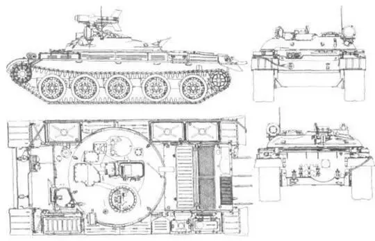 Схема опытного танка ИТ1 Стартовая масса ракеты получившей обозначение ЗМ7 - фото 41