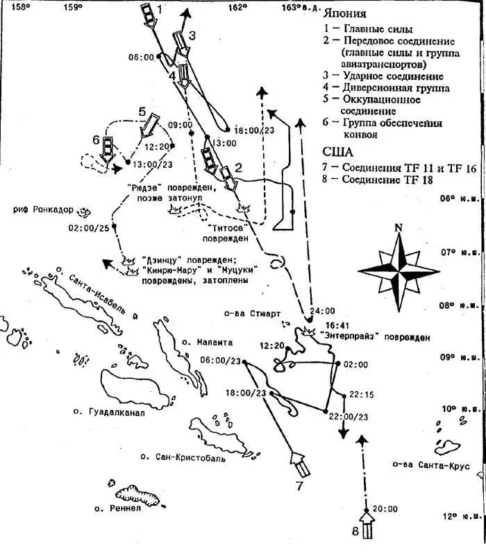 Второй бой в Соломоновом море 2325 августа 1942 г Утром 23 августа японские - фото 40