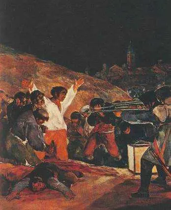 Расстрел повстанцев в ночь на 3 мая 1808 года Фрагмент Гверилья Партизанская - фото 101