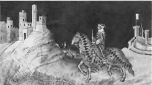 Выезд на охоту итальянских феодалов Фрагмент миниатюры кодекса Ломбардской - фото 35