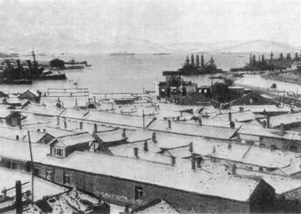 Внутренний рейд ПортАртура Одна из артиллерийских батарей на левом фланге - фото 43