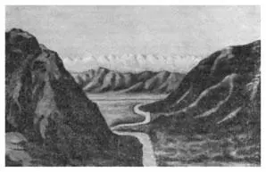 Вид на вершины ТяньШаня с Буамского ущелья 1856 г Рисунок топографа - фото 15