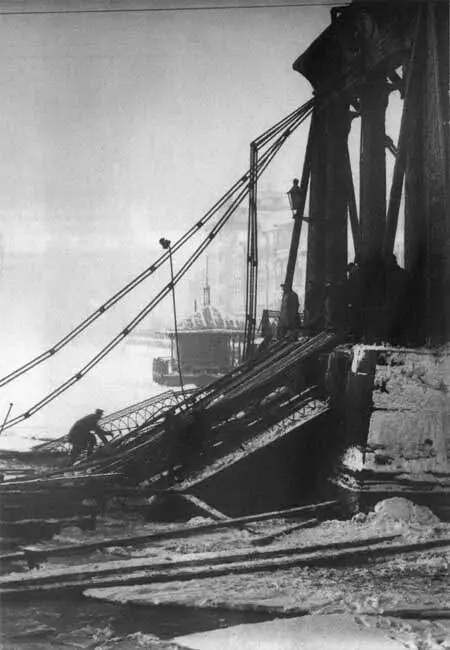 Разборка рухнувшего Египетского моста Фотография 20 января 1905 г - фото 21