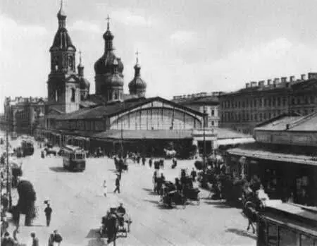 Рынок на Сенной площади С открытки 1900х гг Рыночный ларек Фотография - фото 52