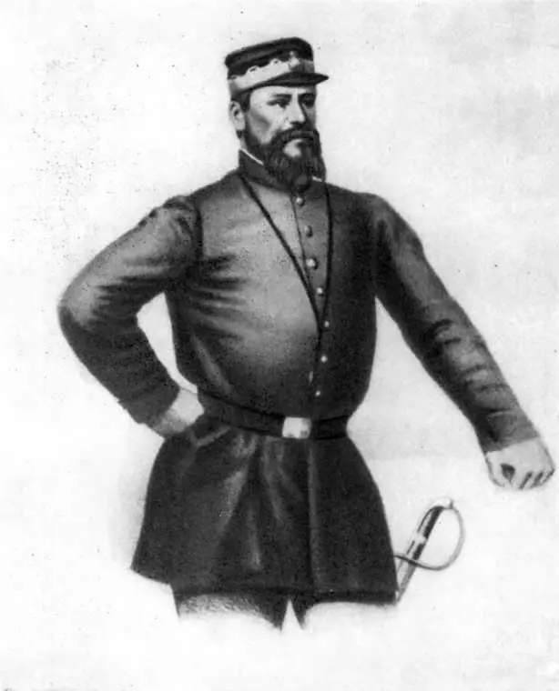 Джакомо Медичи Командир гарибальдийской дивизии Фотография 1860 г - фото 16