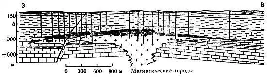 Рис 21 Нефтяная залежь в трещиноватых магматических породах США Черным - фото 36