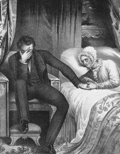 Рис 13 Эйб рыдает у постели умирающей от истощения Энн Ратлидж Из книги - фото 4