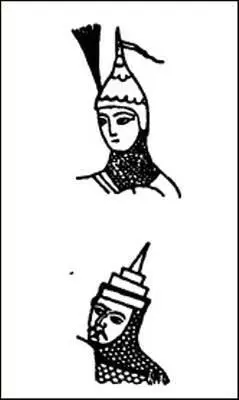 Рис 47 Грузинский средневековый шлем Миниатюра из рукописи Н1665 Институт - фото 46