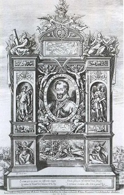 Генрих IV Гравюра Т де Лё 1595 г Франсуа Равальяк Убийство Генриха IV - фото 52