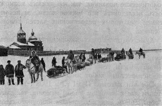 Рис 31 Транспорт с частями мамонта Через несколько месяцев скелет мамонта - фото 31