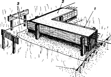 Рис 164 Фрагмент ростверка перед началом возведения стен 1 опалубка - фото 188