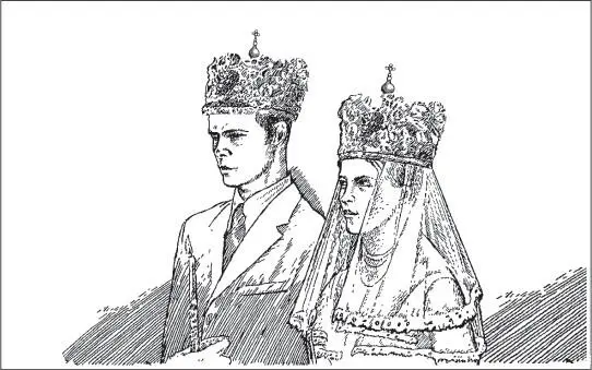 Царские венцы на главах жениха и невесты После прочтения Евангелия - фото 20