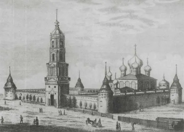 Вид Московского ставропигиального Новоспасского монастыря в 1842 году Гравюра - фото 19