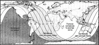 Распространение лунного затмения по поверхности Земли Р4 U4 U3 U2 Ul Р1 - фото 87