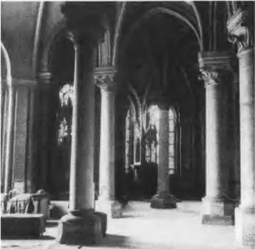 Неф церкви СенДени Элоиза и Абеляр Старинный рисунок Бернар Клервоский - фото 12