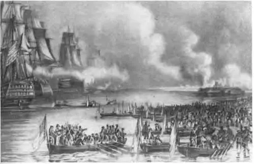 Высадка американских войск у города Веракрус в 1847 году Американцы на стене - фото 20