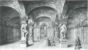 294 Лукас фон Гильдебрандт Вестибюль Верхнего Бельведера в Вене 1724 Гравюра - фото 308