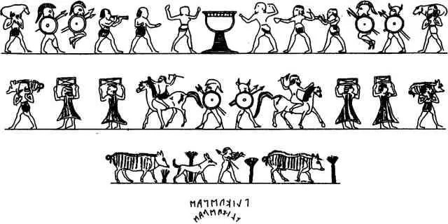 Рис 11 Изображения на ситуле Пликасны из Клузия Рис 12 Сосуд выполненный - фото 11