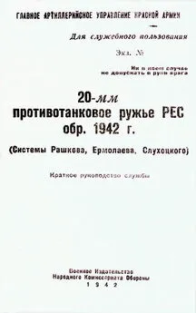 Главное Артиллерийское Управление Красной Армии - 20-мм противотанковое ружье РЕС обр. 1942 г. (системы Рашкова, Ермолаева, Слухоцкого) КРАТКОЕ РУКОВОДСТВО СЛУЖБЫ