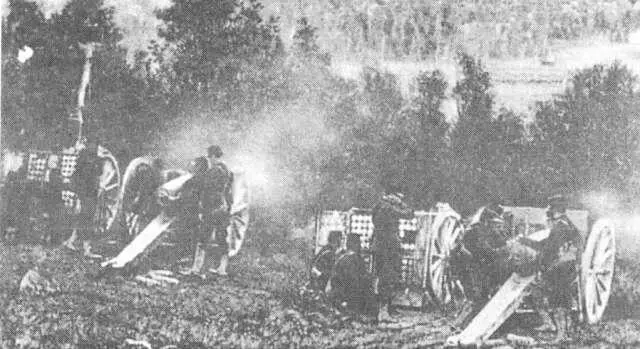 Батарея французской полевой артиллерии в бою 13 сентября 1914 г Французские - фото 15