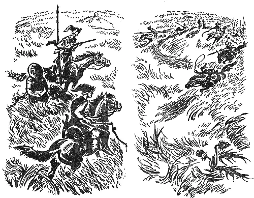 Толкнув коня каблуками Гурейка на своем приземистом маштаке как шарик - фото 7