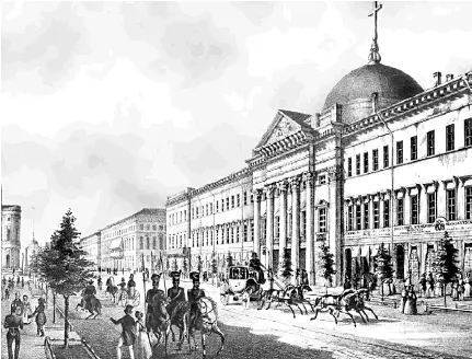 Дом Голландской реформатской церкви Литография середины XIX в Прихожане - фото 76