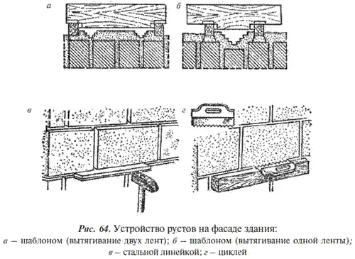 Можно делать русты с помощью вкладных гладких деревянных реек трапециевидного - фото 71