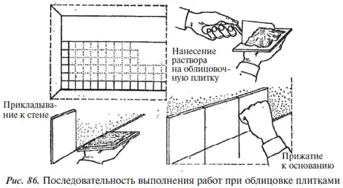 Правильность укладки плитки проверяется по уровню Облицовочные плитки должны - фото 98