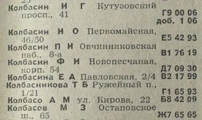 1960 год Список абонентов Московской городской телефонной сети Квартирные - фото 151