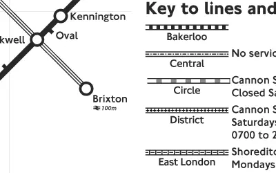 Tube black white map Transport for London 2003 Цветовое кодирование - фото 247