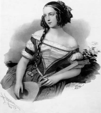 Литография с акварели ВИ Гау Варвара Николаевна Асенкова 1838 21 января - фото 49