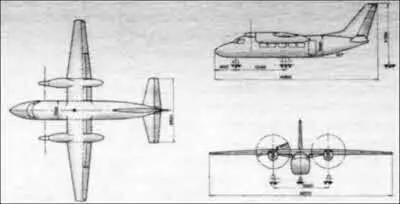 Самолет Бе30 Эскизный проект 1965 г Работы по новому легкому пассажирскому - фото 84