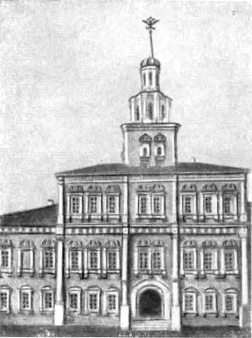 Первое здание Московского университета у Воскресенских ворот Бюст М В - фото 50