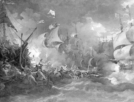 Поражение Непобедимой армады 8 августа 1588 г Художник ФЖ Де Лутербург - фото 52