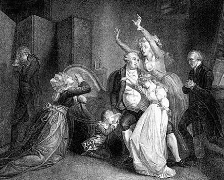Прощание Людовика XVI с семьей Гравюра XVIII в За время своего правления - фото 66