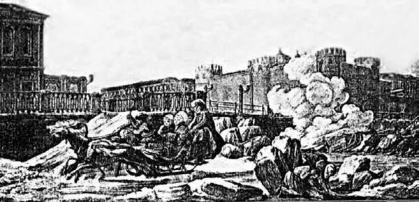Литовский замок в Петербурге Рисунок с натуры Кнаппе 1799 г Грязнозеленое - фото 91