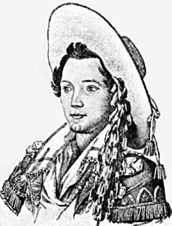 И И Сосницкий Литография 1820х гг Жена его Елена Яковлевна красавица и - фото 177