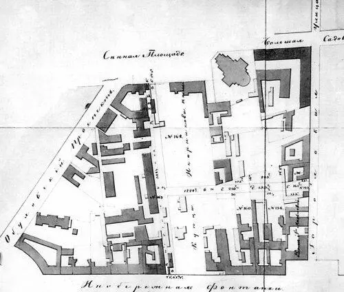 Проект Новой улицы 1843 г Слева же идет Стекольчатый флигель Это - фото 54