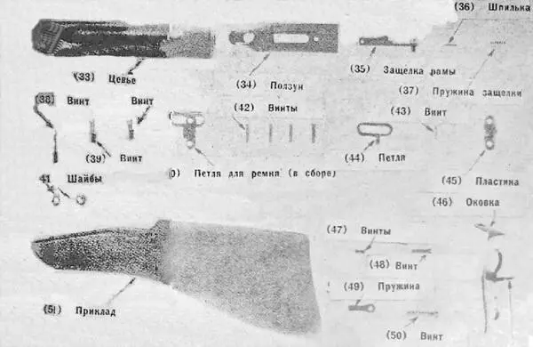 Рис 5 Детали приклада Рис 6 Детали ствольной коробки и ствола Рис 7 - фото 5