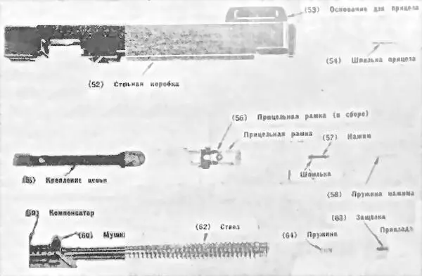Рис 6 Детали ствольной коробки и ствола Рис 7 Детали магазина на 50 - фото 6