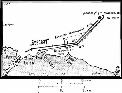 Черт 6 Подрыв Бреслау на мине 18 июля 1915 г В связи с этим для - фото 20
