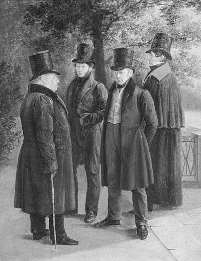 ИА Крылов АС Пушкин ВА Жуковский и НИ Гнедич Этюд Г Чернецова 1832 - фото 102
