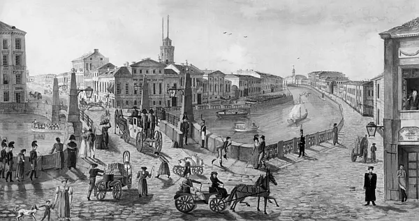 Красный мост 1814 г Неизвестный художник Заметим что первый деревянный мост - фото 29