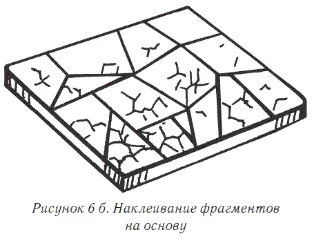 Затем на папиросной бумаге покрывающей приклеенную к дощечке скорлупу надо - фото 9