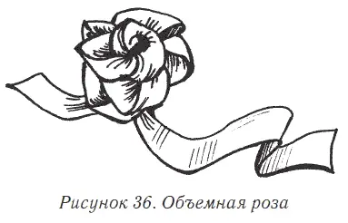 Роза в складку Вам потребуется Ткань для основы шелковые ленты шириной 04 - фото 39