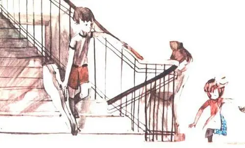 Димка шёл по лестнице скособочившись под тяжестью футляра и с каждым шагом - фото 7