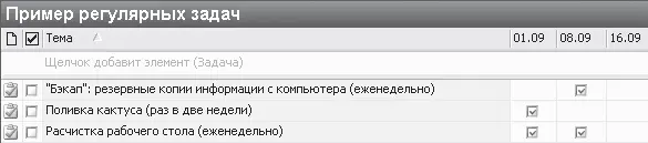 Выполнение или невыполнение регулярной задачи отмечается галочкой Таблица - фото 148