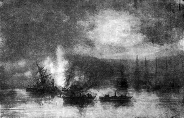 Русские минные катера атакуют на Батумском рейде в ночь с 1314 января 1878 г - фото 6